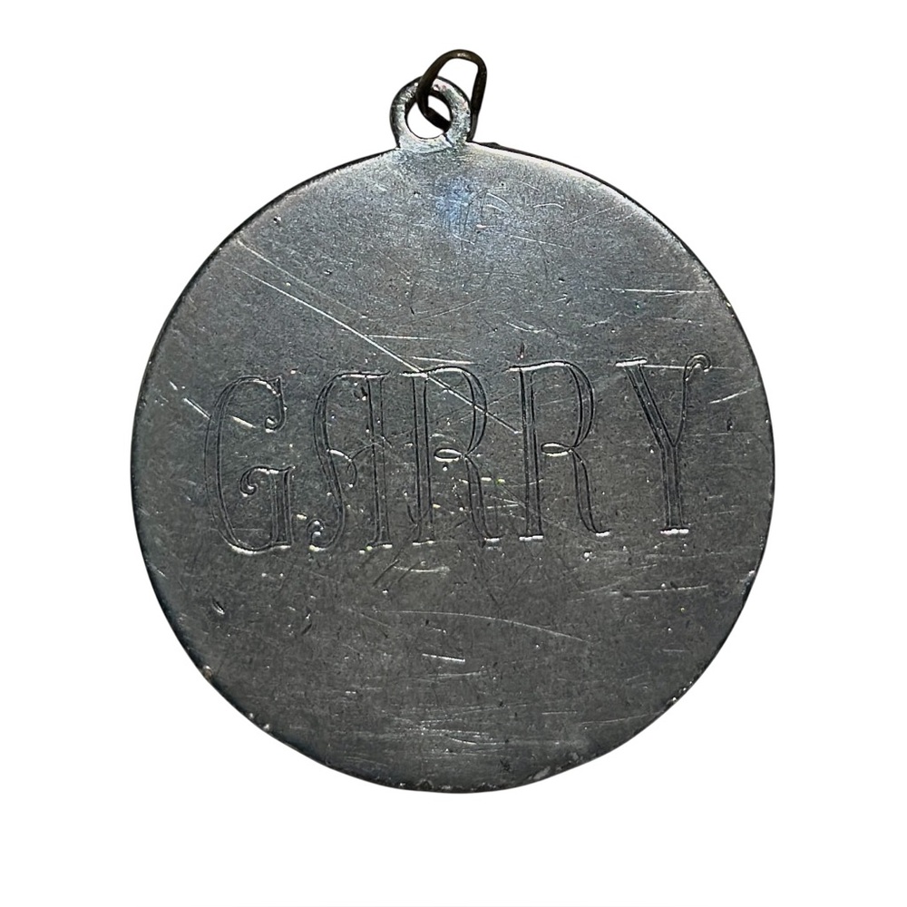 Coro Silver Monogram Pendant Charm Engraved “Garry” Vintage Estate Jewelry